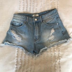 F21 Ripped Cutoff Jeans